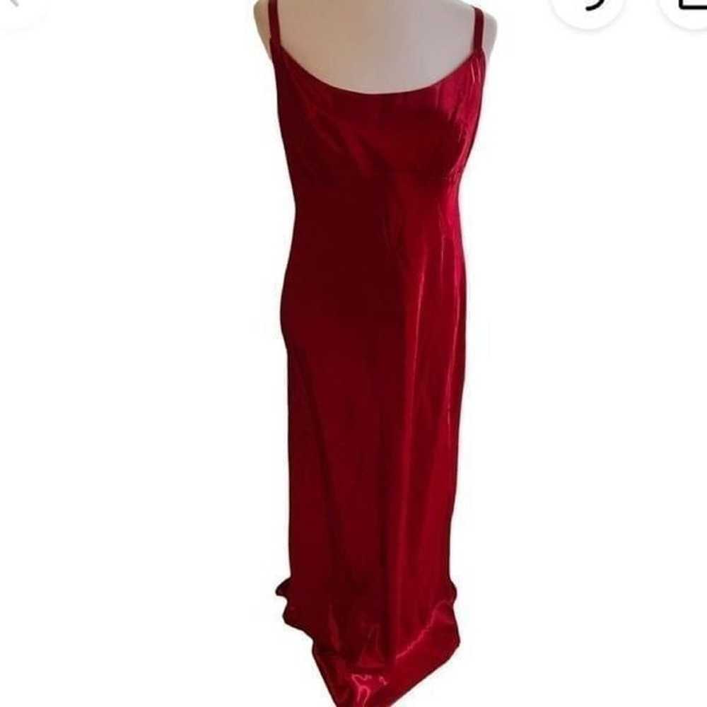 Alfred Angelo red satin bombshell dress maxi size… - image 11