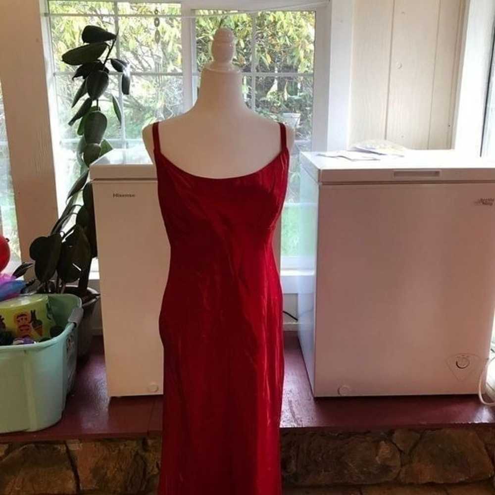 Alfred Angelo red satin bombshell dress maxi size… - image 6
