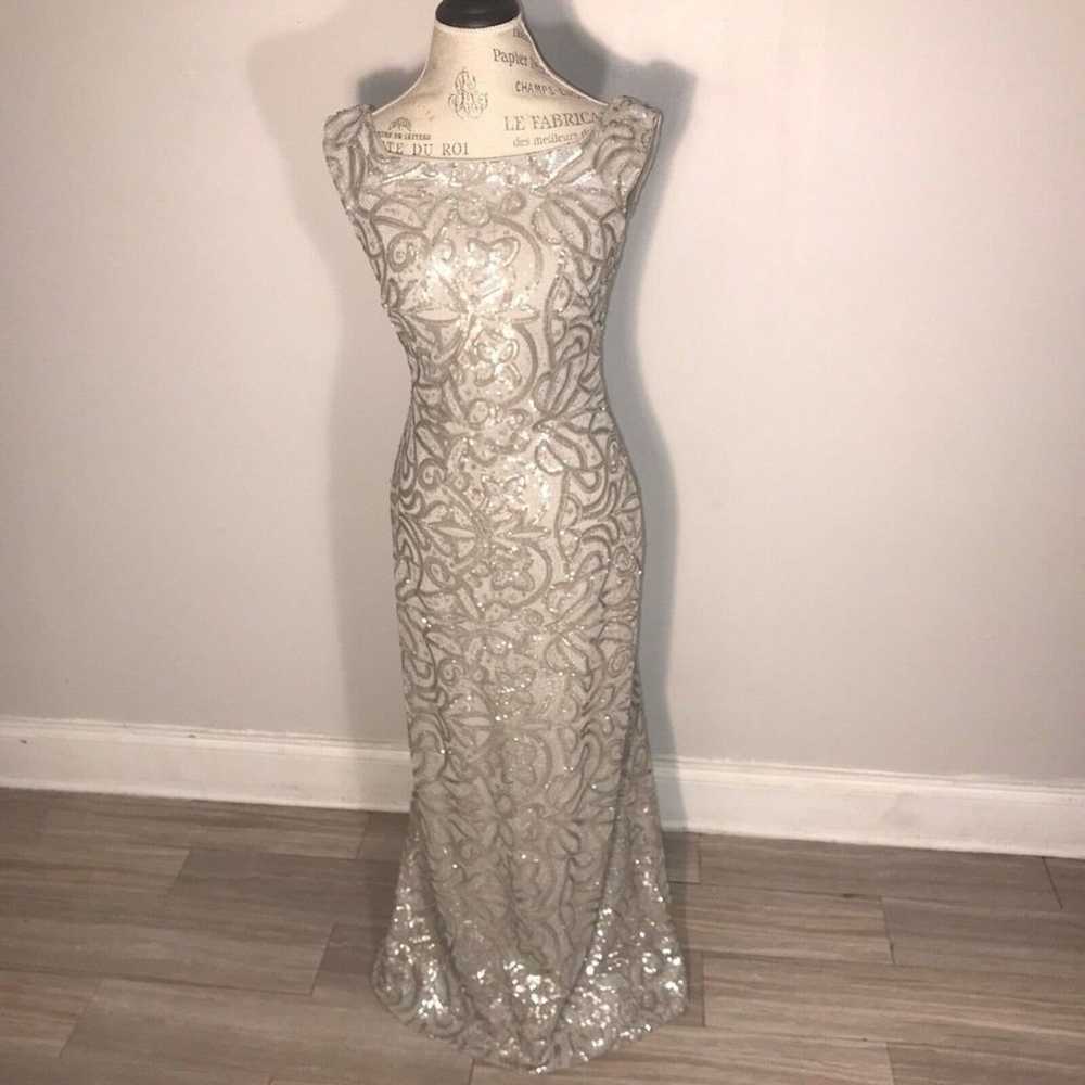 Ralph Lauren sequin full length evening gown size… - image 1
