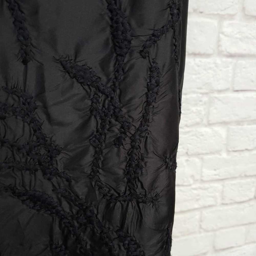 Eileen Fisher Kala Black Silk Taffeta Embroidered… - image 4
