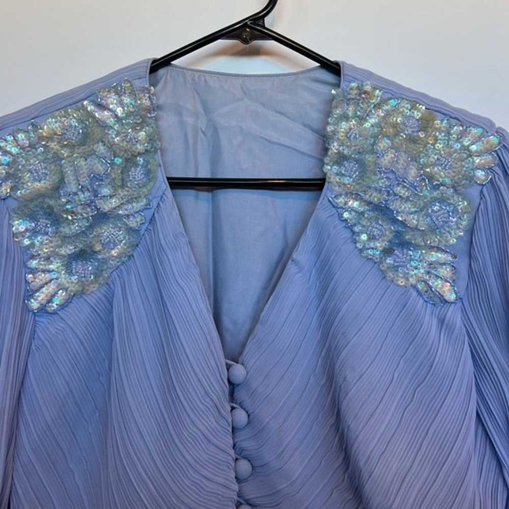 Miss Elliette Vintage Lavender Chiffon Dress Size… - image 3