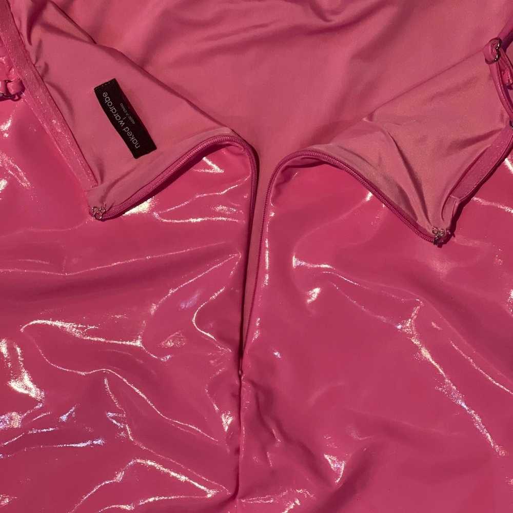 Naked Wardrobe Sz Large Bubblegum Pink Spaghetti … - image 7