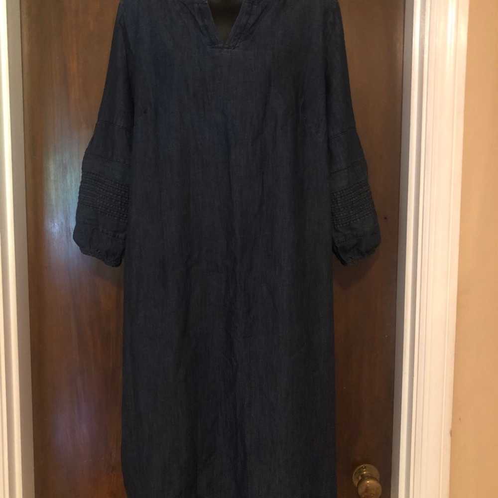 Talbots Denim Blue Dress - size 14W - 42”L - image 1