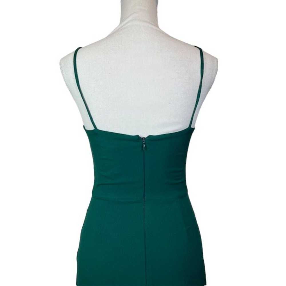 Hutch Nicola Emerald Green Gown Wrap Look Hem Spa… - image 6