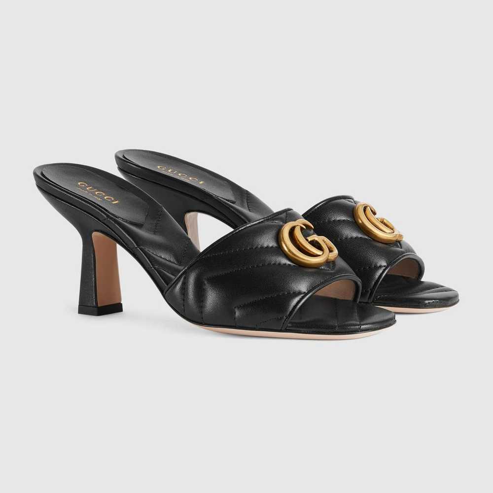 Gucci Marmont leather heels - image 2