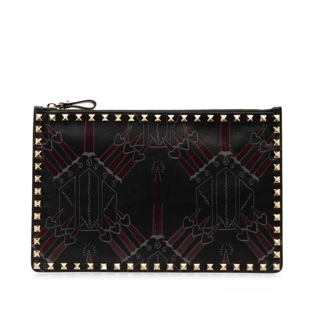 Valentino Garavani Rockstud leather clutch bag - image 1