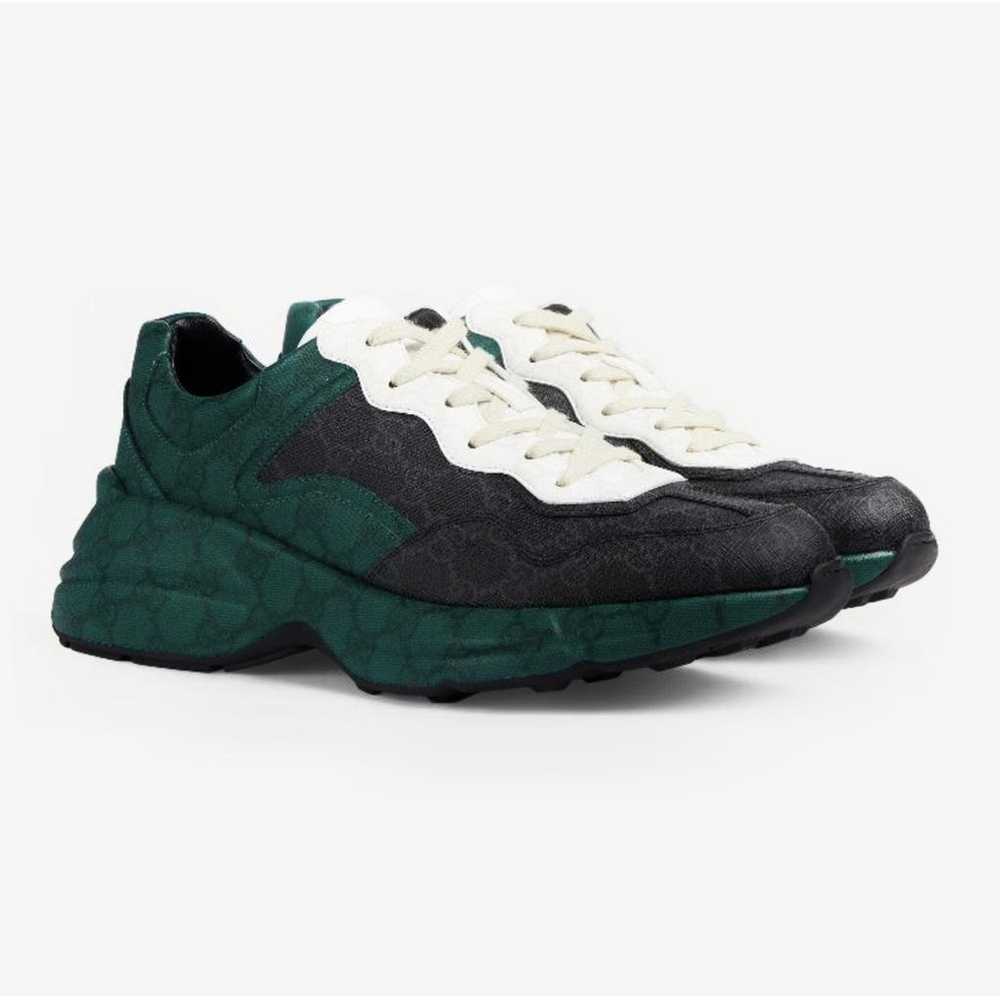 Gucci Rhyton leather low trainers - image 2