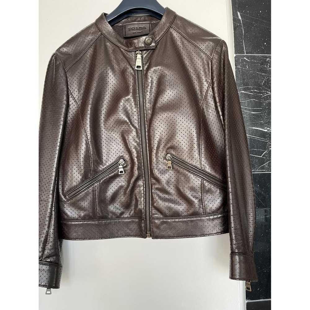 Prada Leather biker jacket - image 4