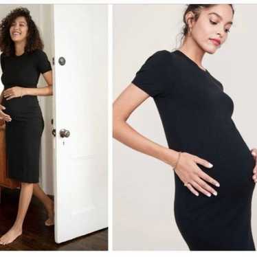Hatch Eliza Black Midi Dress Maternity - image 1