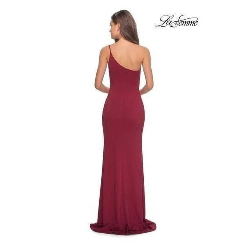 La Femme One-Shoulder Long Dress 28176 Jersey Gow… - image 2