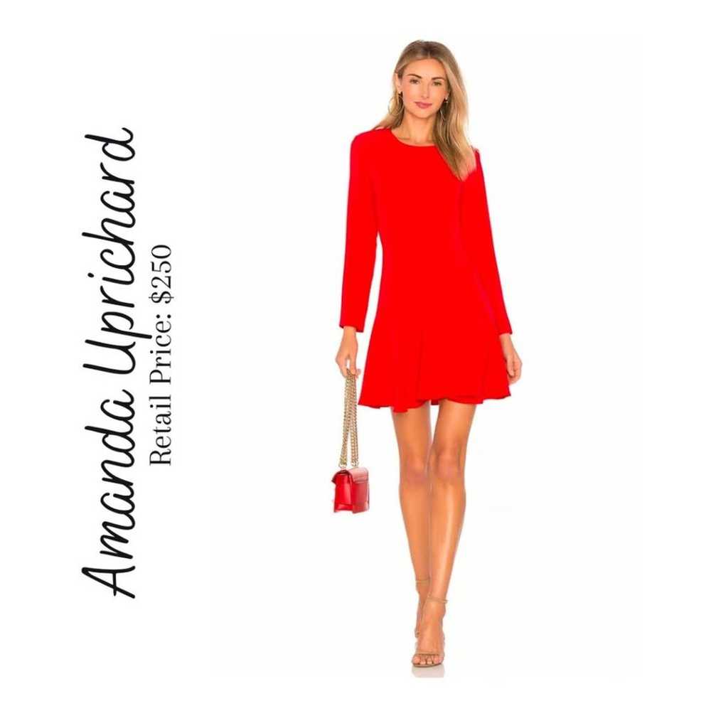 Amanda Uprichard Lady In Red Long Sleeve Mini Dre… - image 1