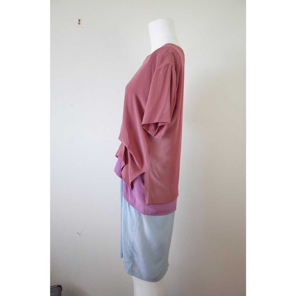 Sies Marjan Silk Dress Short Sleeve Tiered Layere… - image 10