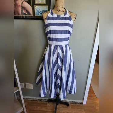 Eliza J striped cotton dress with pockets
