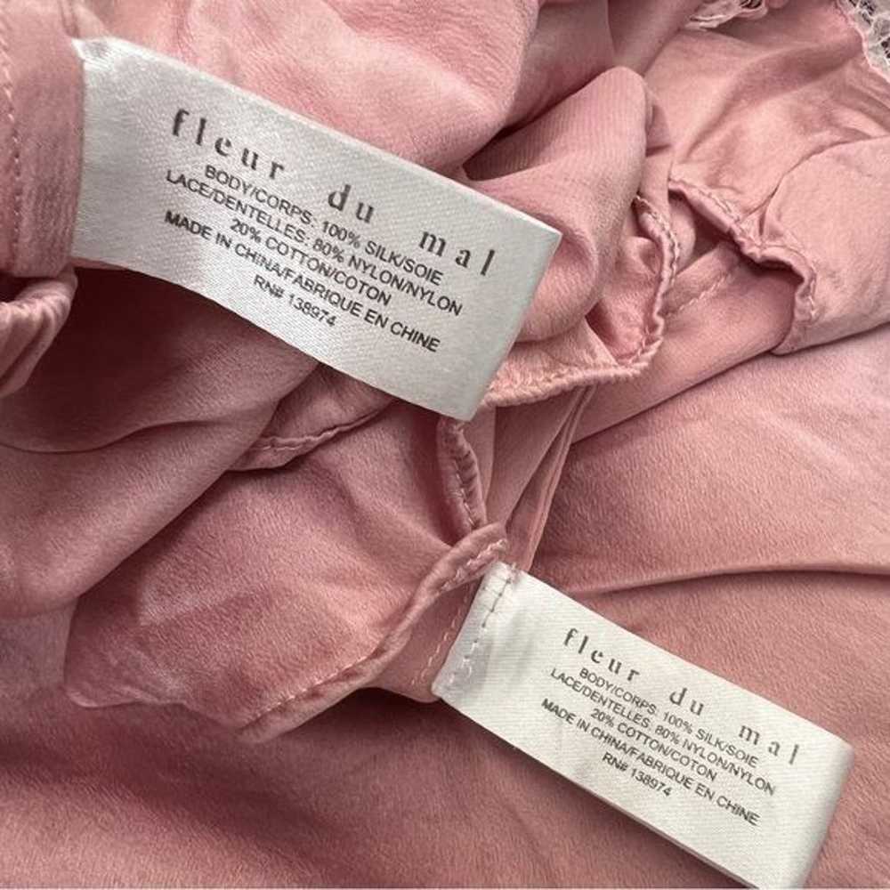 Fleur Du Mal Washable Silk Lace Trim Cami Pajama … - image 6