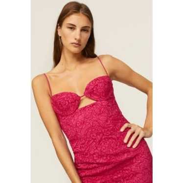 Bardot hot pink bodycon Ivanna Lace Dress size XL