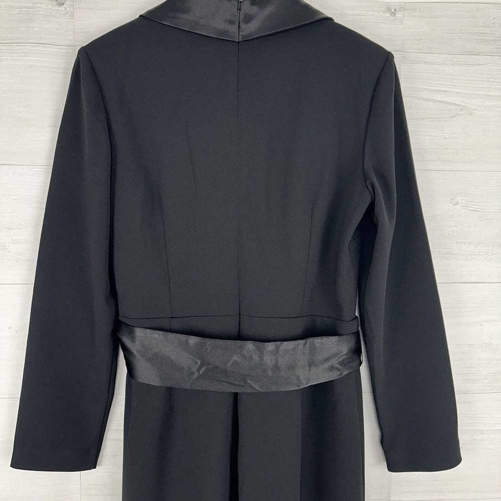 Eliza J Tuxedo FauxWrap Maxi Gown Size 14 Black S… - image 10
