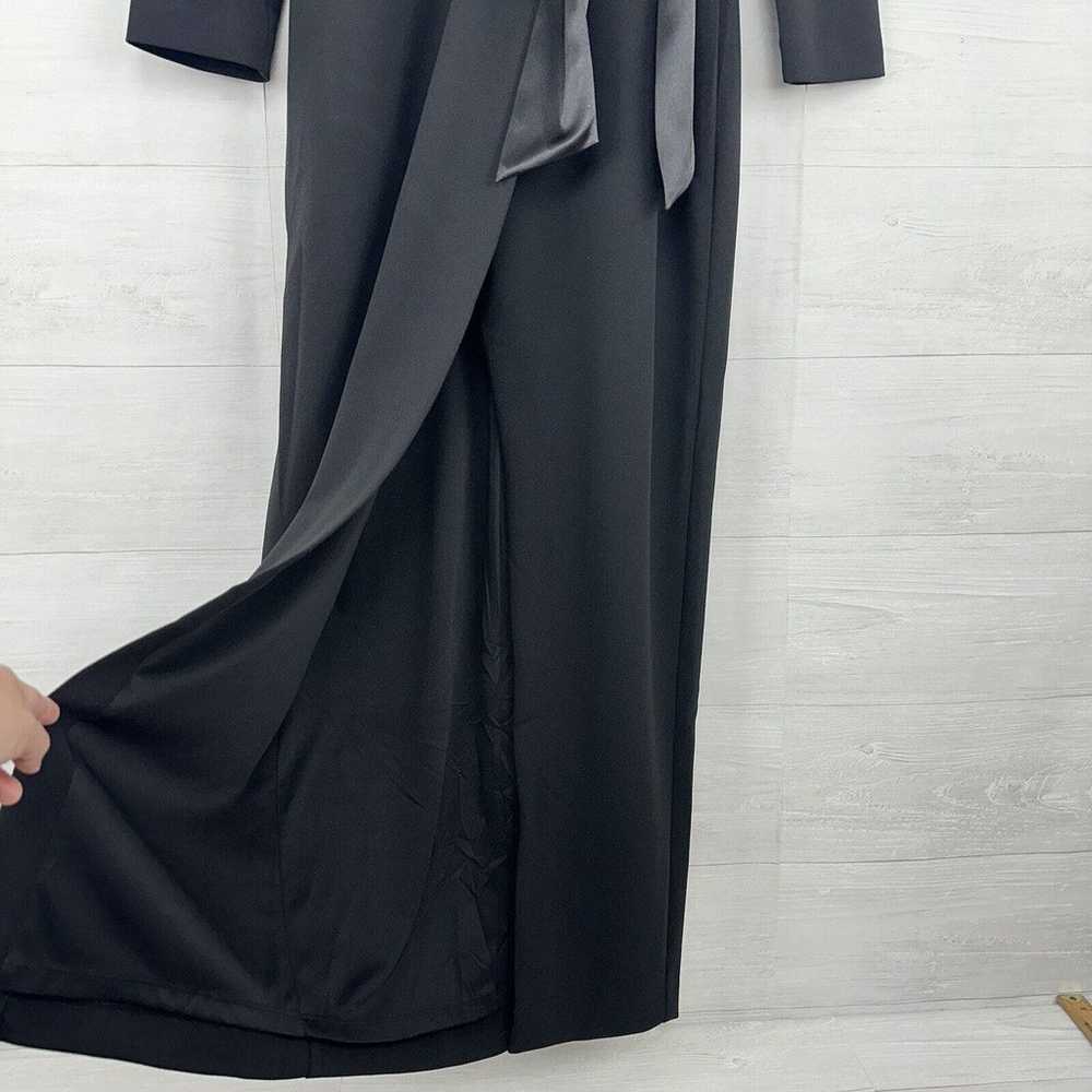Eliza J Tuxedo FauxWrap Maxi Gown Size 14 Black S… - image 7