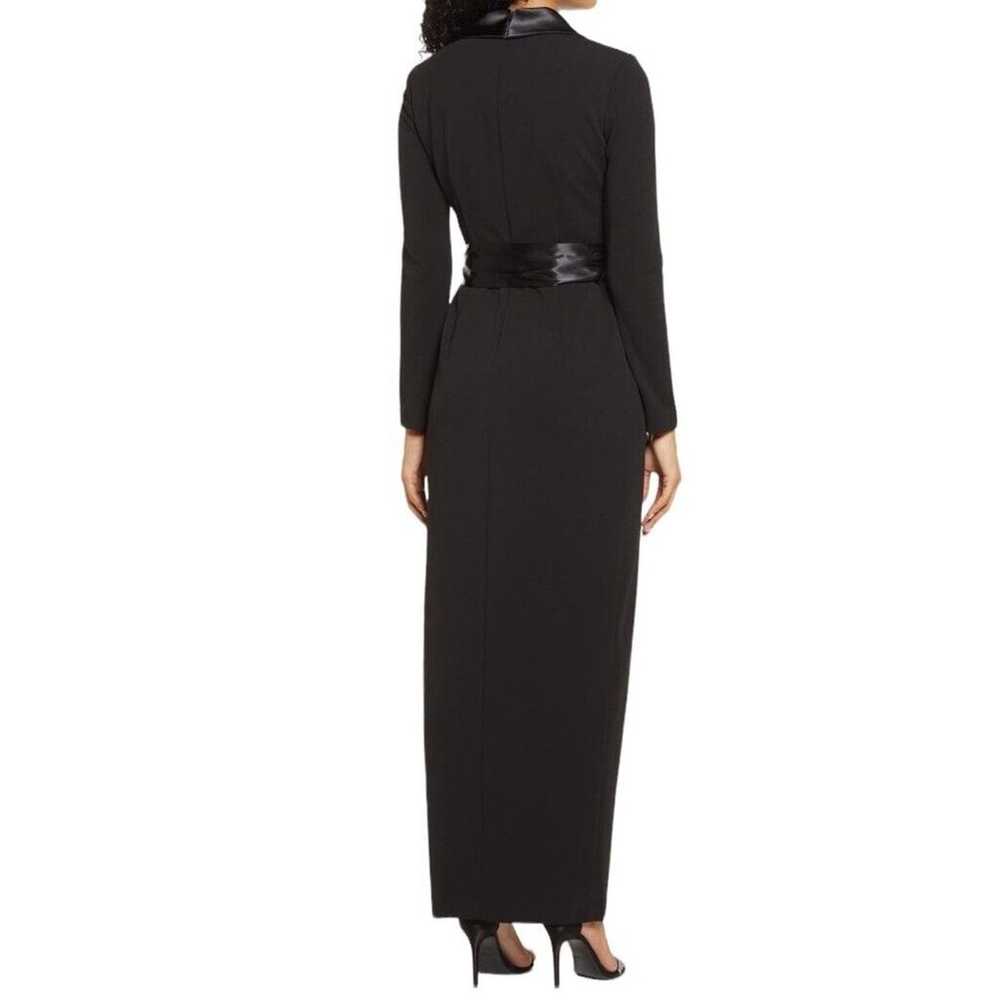 Eliza J Tuxedo FauxWrap Maxi Gown Size 14 Black S… - image 8