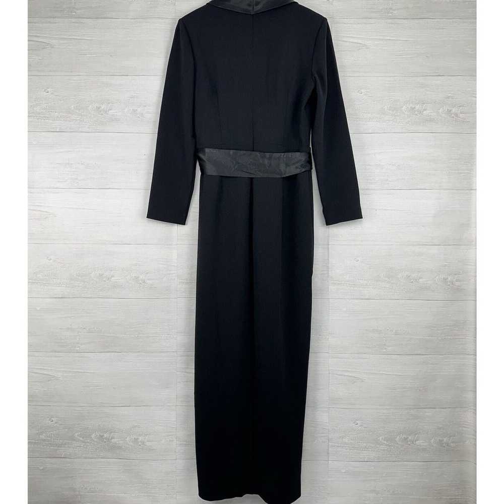 Eliza J Tuxedo FauxWrap Maxi Gown Size 14 Black S… - image 9