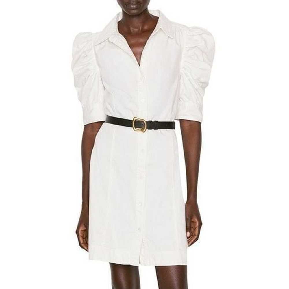 NEW Frame Gillian Cotton Puff Sleeve Shirt Mini S… - image 1