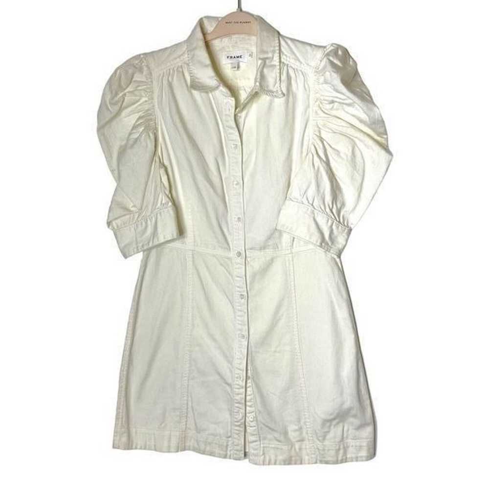 NEW Frame Gillian Cotton Puff Sleeve Shirt Mini S… - image 4