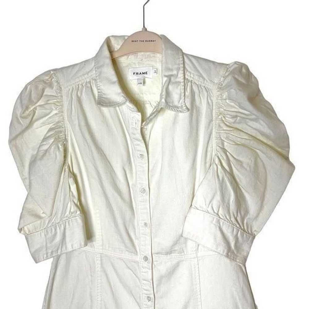 NEW Frame Gillian Cotton Puff Sleeve Shirt Mini S… - image 6