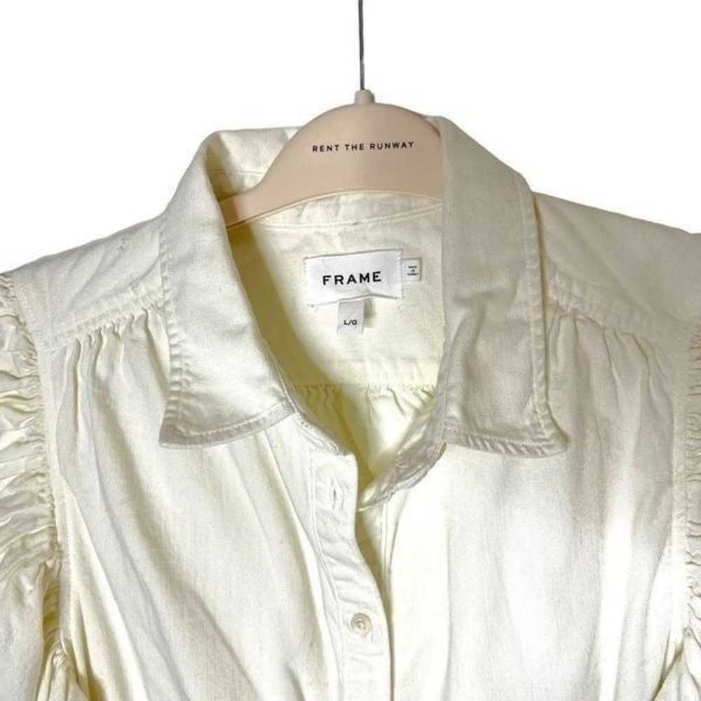 NEW Frame Gillian Cotton Puff Sleeve Shirt Mini S… - image 7