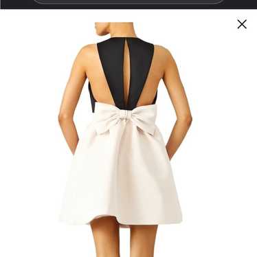 Kate Spade black and white open back bow dress