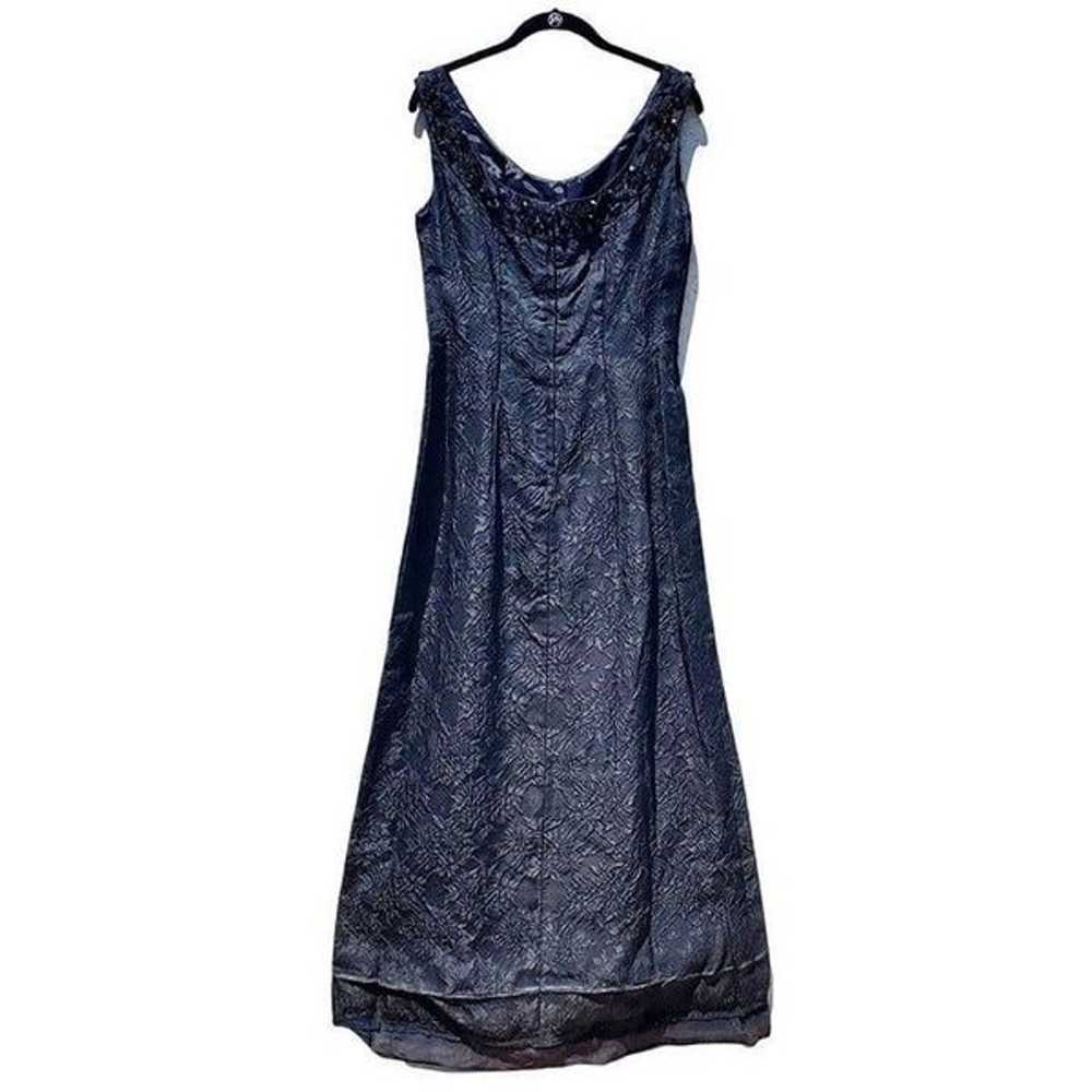 1950s Black Brocade Evening Gown Beaded Embellish… - image 5