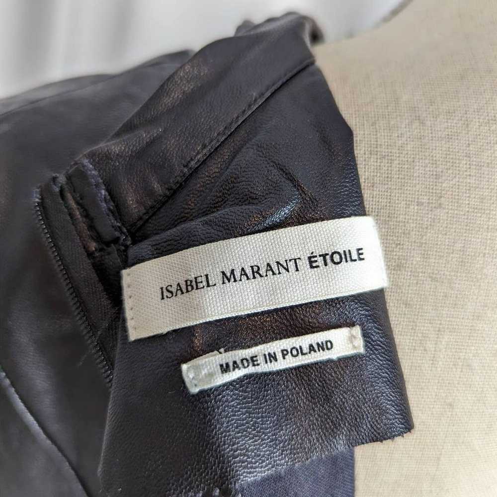 Isabel Marant Etoile Jadis Vegan Leather Dress Bl… - image 5