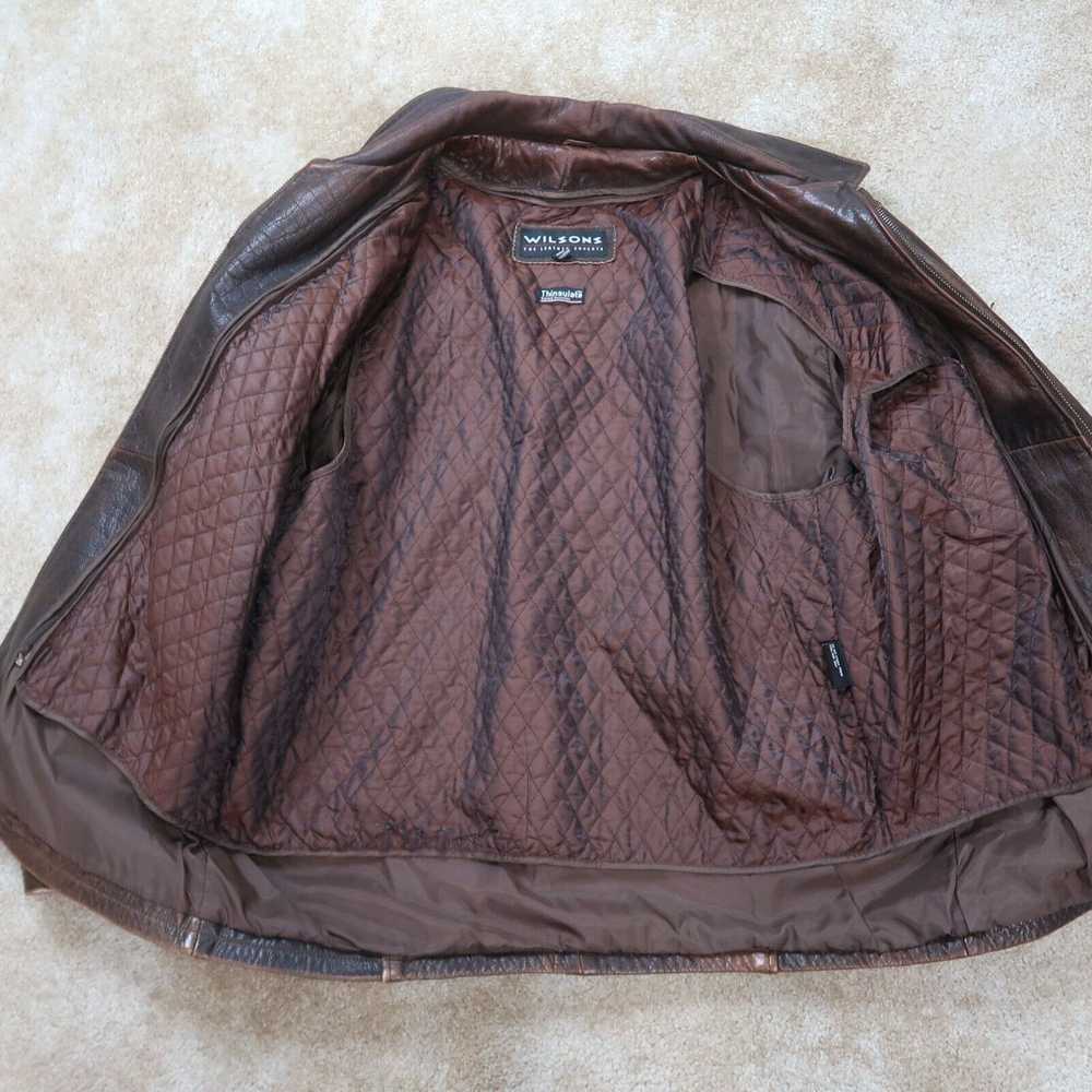 Vintage Wilsons Leather Coat Jacket Men's XLarge … - image 3