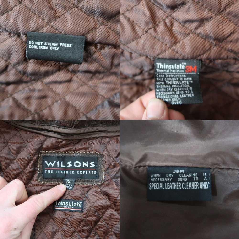 Vintage Wilsons Leather Coat Jacket Men's XLarge … - image 4