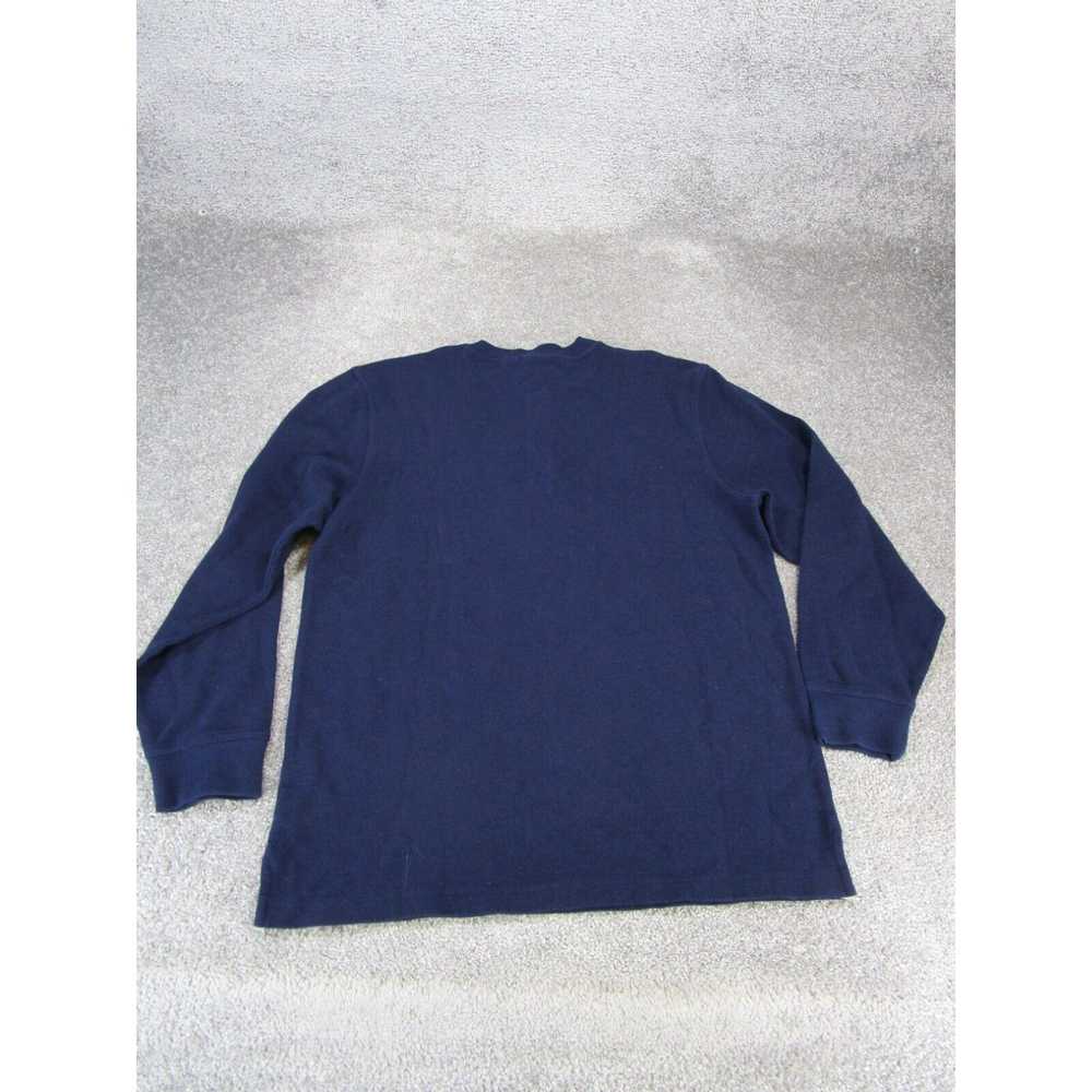 Vintage L.L. Bean Sweater Mens Medium Navy Blue M… - image 3