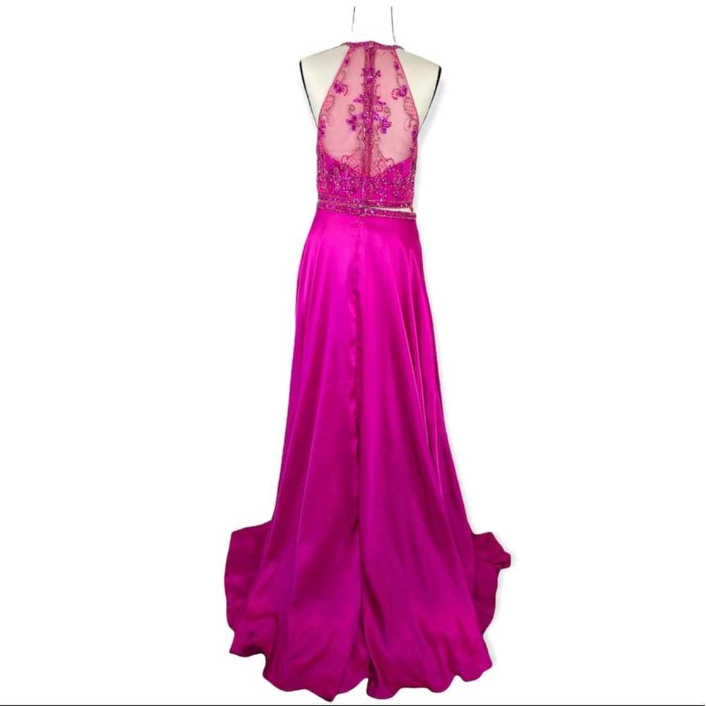 Mori Lee 2 Piece Fuchsia Embellished Prom Dress F… - image 11