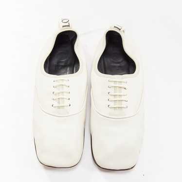 Loewe LOEWE Derby white soft leather black logo t… - image 1