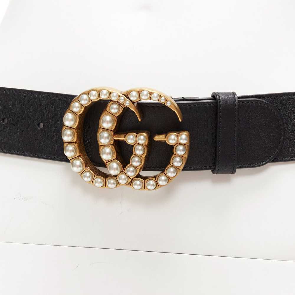 Gucci GUCCI Alessandro Michelel Double G gold pea… - image 2