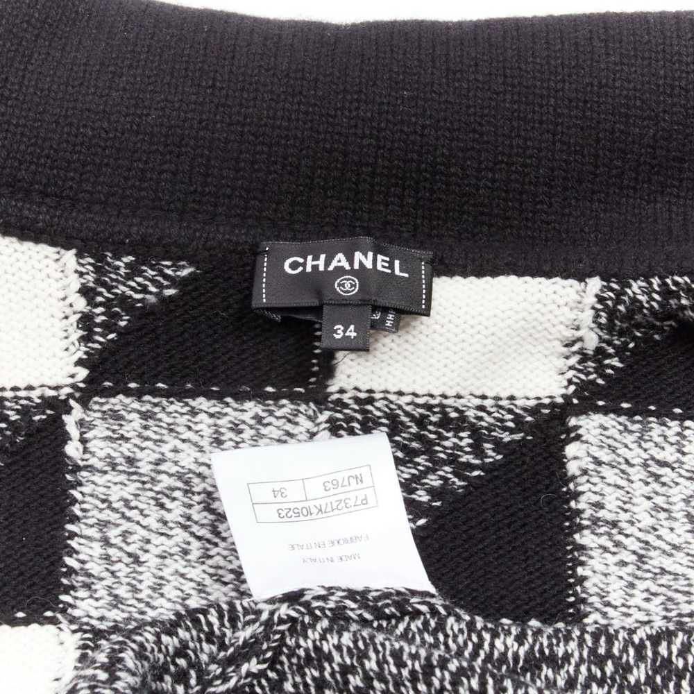 Chanel CHANEL 100% cashmere graphic CC logo black… - image 10