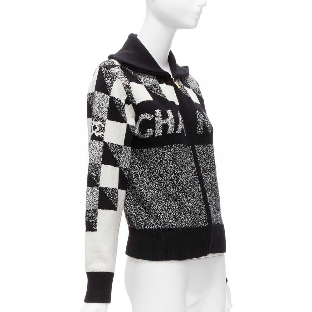 Chanel CHANEL 100% cashmere graphic CC logo black… - image 4