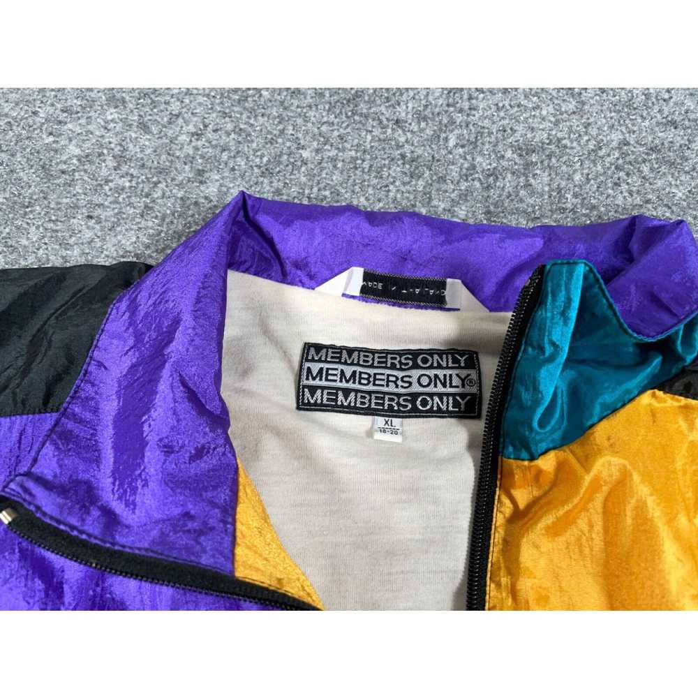 Members Only VTG 90s Members Only Colorblock Zip … - image 3