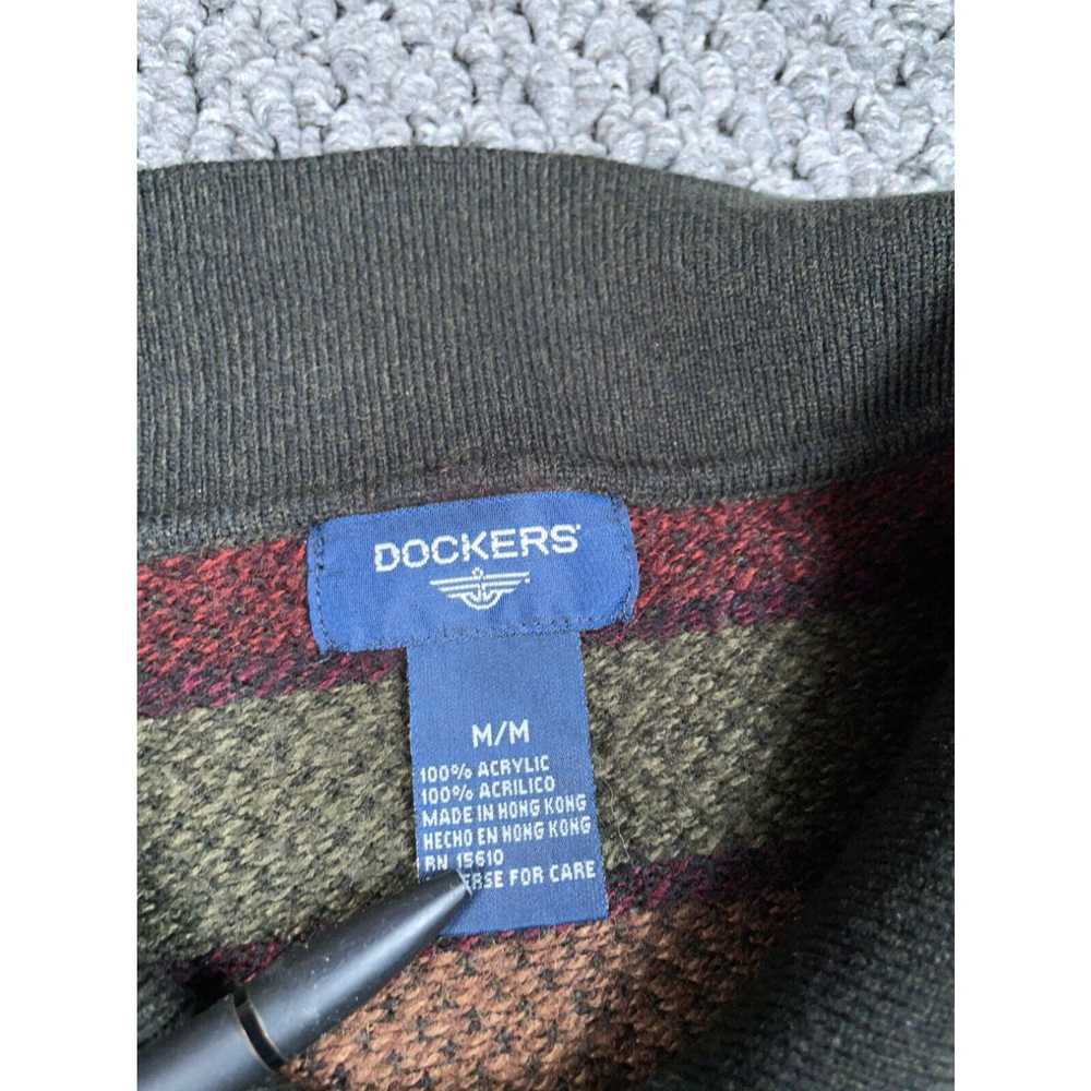 Dockers VTG Dad Style Colorful Striped Pattern Sw… - image 3