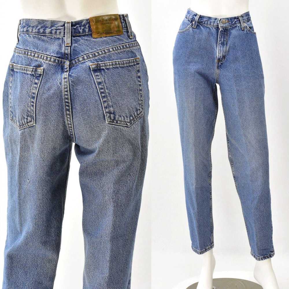 Faded Glory 90s Vintage Jeans Dark Wash High Wais… - image 1