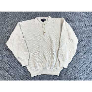 Vintage VTG Preppy Textured Henley Sweater Adult M