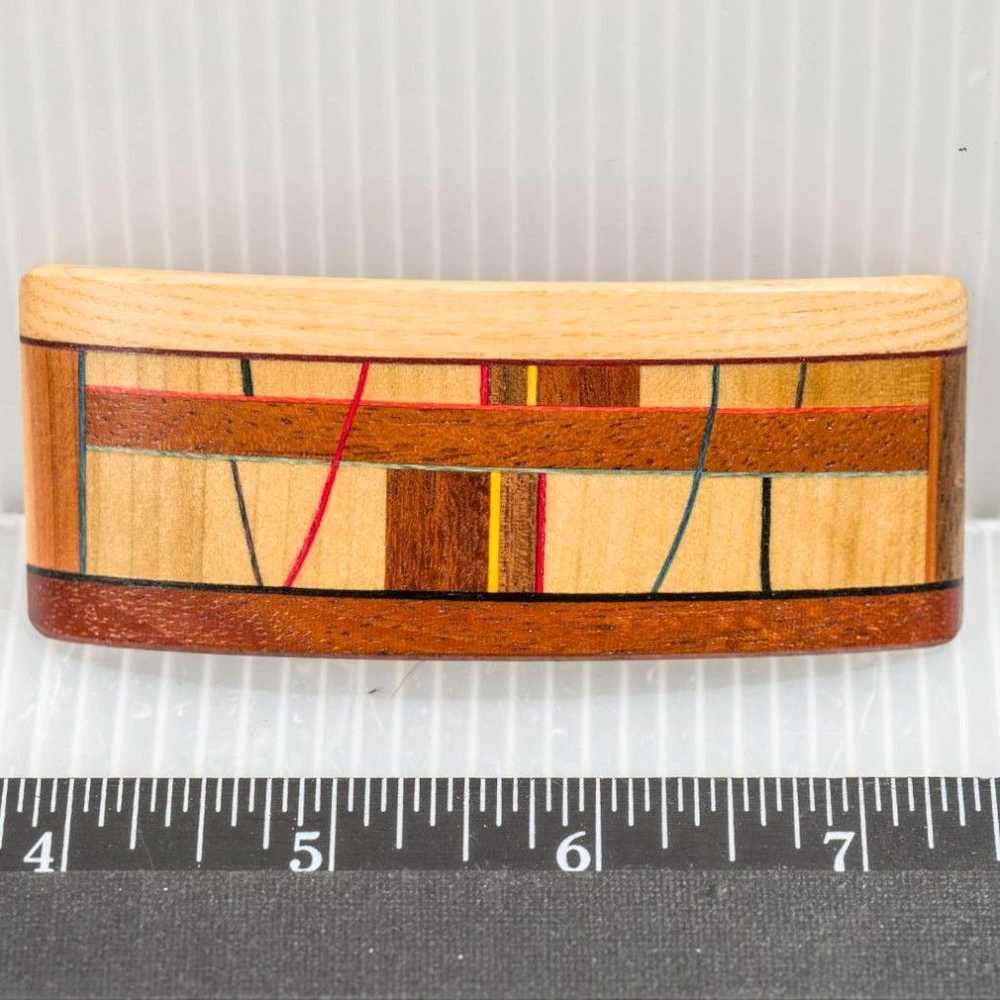 Roots Hog Root Hand Made Wood Hair Clip Barrette - image 2