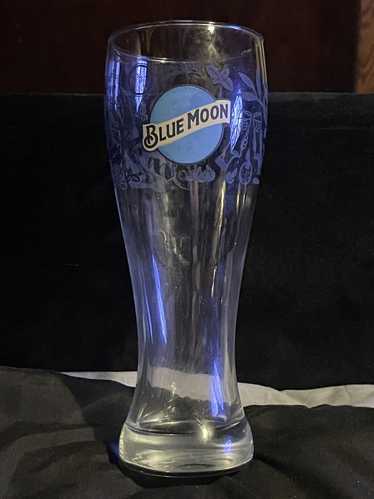 Other Blue Moon Beer Glass Etched Graphic Print Br