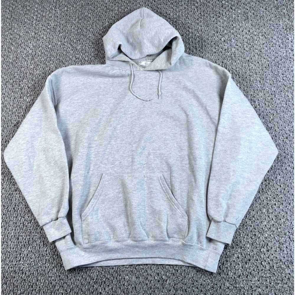 Blend VTG 90s Blank Hoodie Adult XL Gray Pullover… - image 1