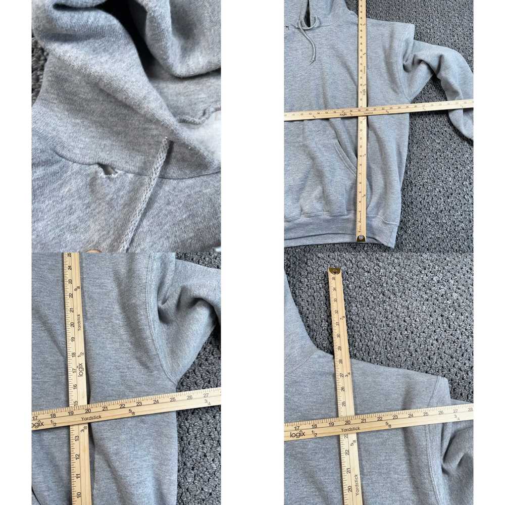 Blend VTG 90s Blank Hoodie Adult XL Gray Pullover… - image 4