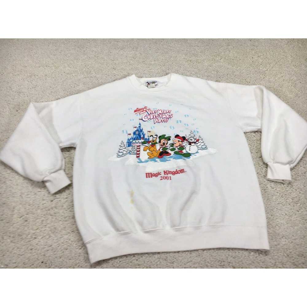 Disney Vintage Disney Sweatshirt Mens Large White… - image 2
