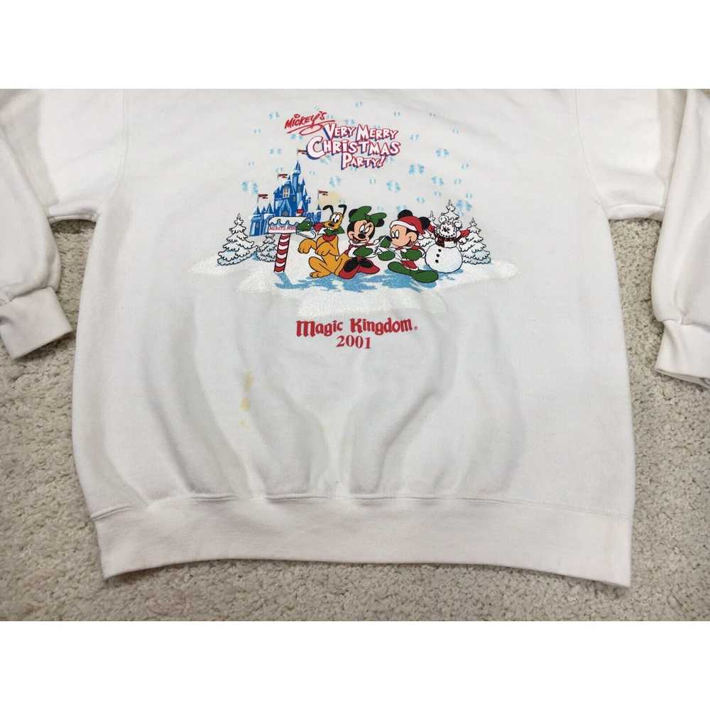 Disney Vintage Disney Sweatshirt Mens Large White… - image 3