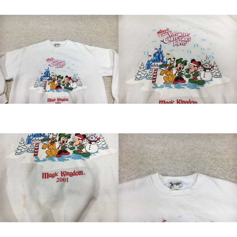 Disney Vintage Disney Sweatshirt Mens Large White… - image 4