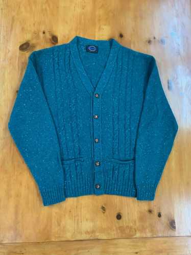 Vintage Vintage 1990s Green Fleck Knit Cardigan